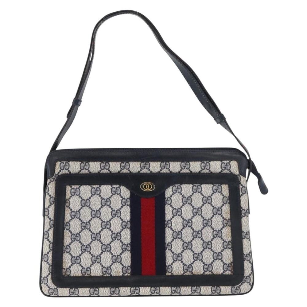 Gucci GG Supreme Web Shoulder Bag Blue